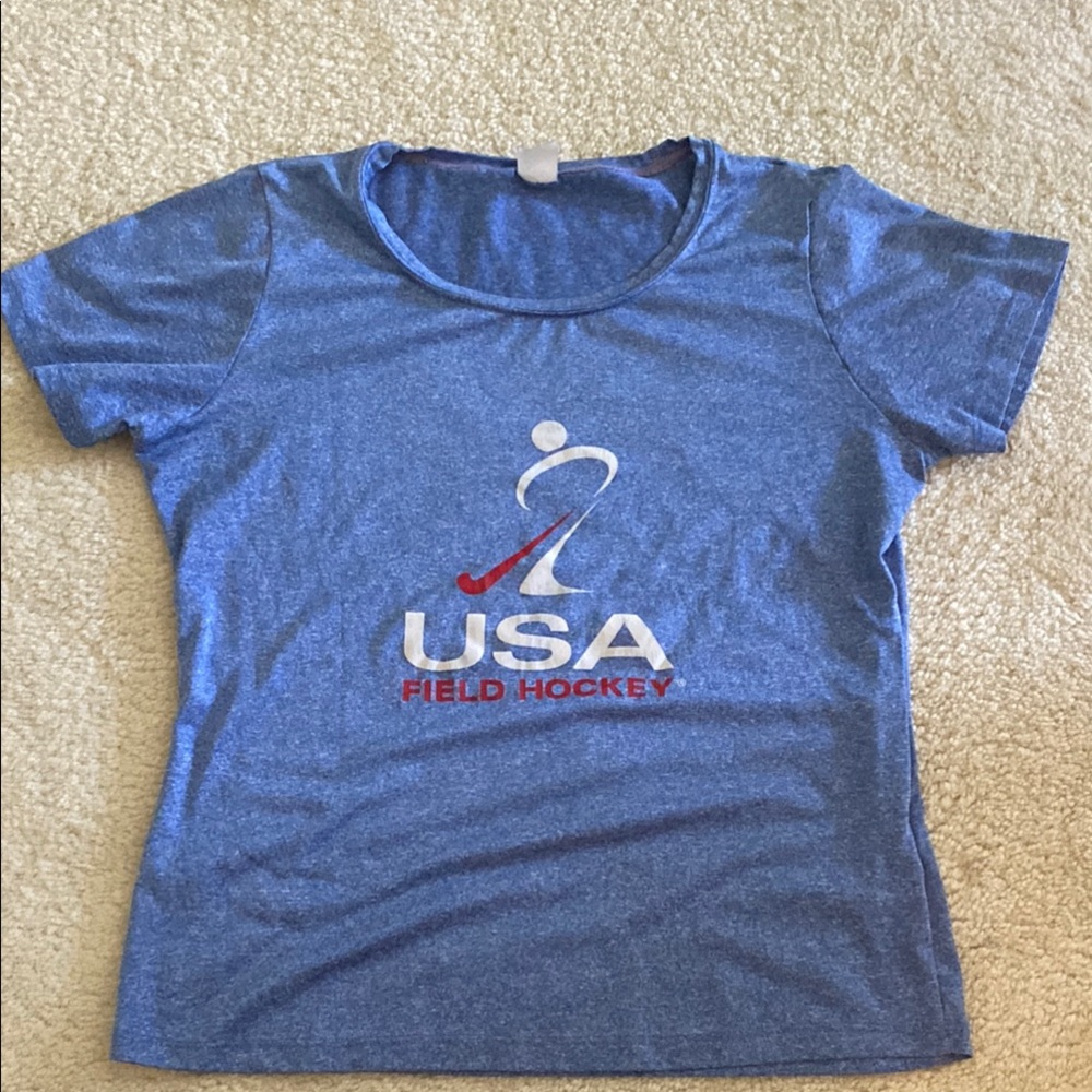 Blue USA Field Hockey Women's Athletic Top - SIZE S